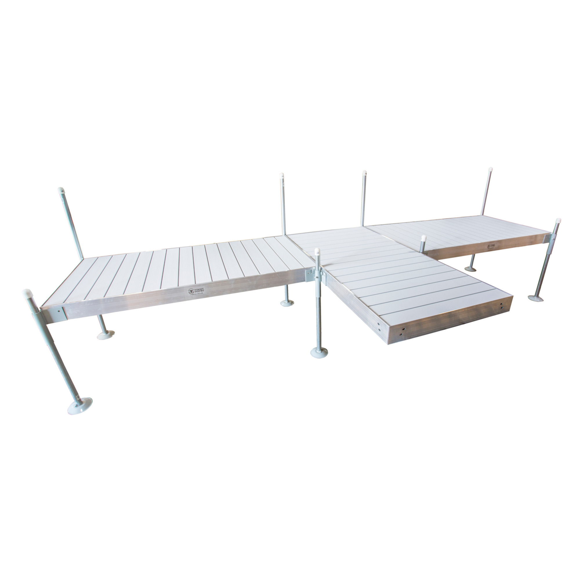 Tommy Docks T-Shaped Aluminum Dock - 8ft., Platinum Series, 48in. x 96in., Anti-Slip Surface, Model# TDTAA-40021